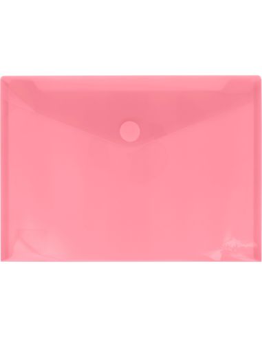 Sobre Grafoplás A5 Pp Multiline Translucido Rosa Claro Cierre Velcro