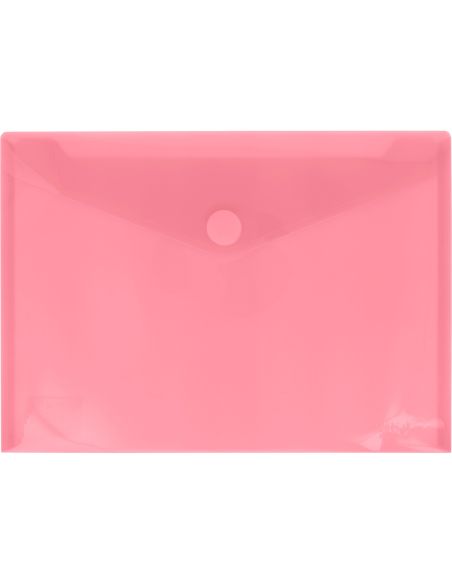 Sobre Grafoplás A5 Pp Multiline Translucido Rosa Claro Cierre Velcro