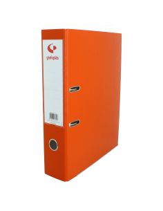 Archivador Palanca Grafoplas A4 65Mm Con Tarjetero Naranja
