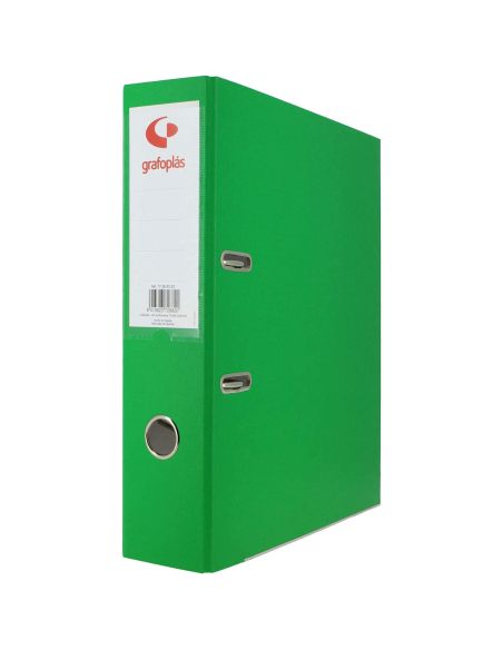 Archivador Palanca Grafoplas A4 65Mm Con Tarjetero Verde