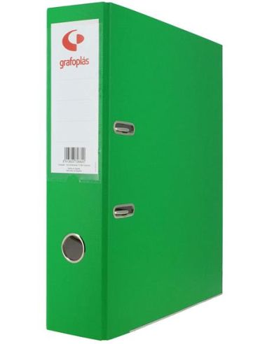 Archivador Palanca 2 Mm Grafcolor Folio 65Mm Con Tarjetero Verde