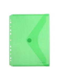 Sobre A4 Multitaladro Polipropileno Cierre Velcro (Verde)