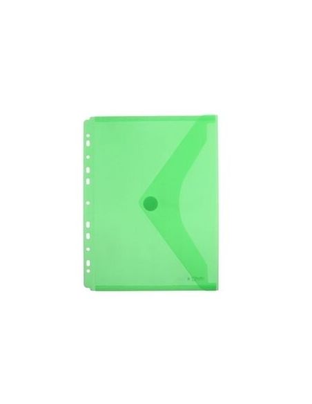 Sobre A4 Multitaladro Polipropileno Cierre Velcro (Verde)