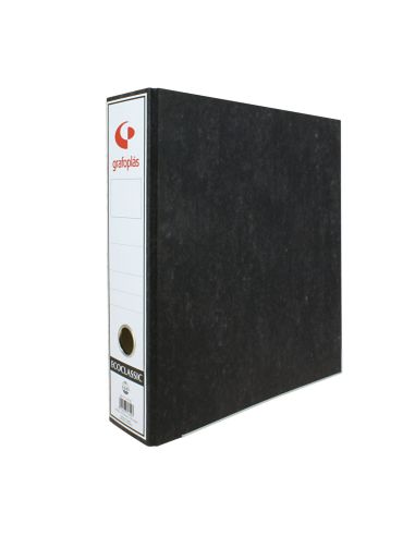 Archivador Jaspeado Papel 2 Mm Ecoclassic Folio 65Mm Gris Plomo Fsc Linea Classic Grafoplás