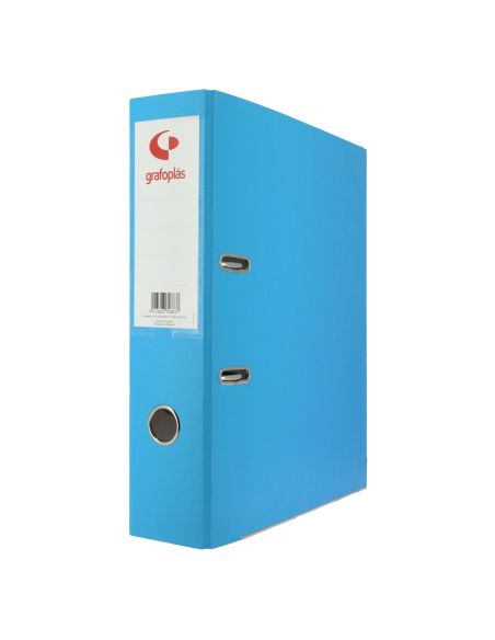Archivador Palanca Grafoplas A4 65Mm Con Tarjetero Azul