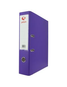 Archivador Palanca 2 Mm Grafcolor Folio 65Mm Con Tarjetero Violeta