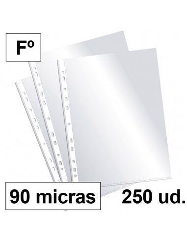 Fundas Multitaladro Plus Office Folio Cristal 90 Micras