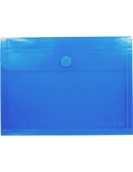 Sobre Folio Velcro Con Fuelle Azul Polipropileno Multiline