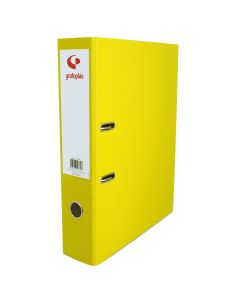 Archivador Palanca 2 Mm Grafcolor Folio 65Mm Con Tarjetero Amarillo