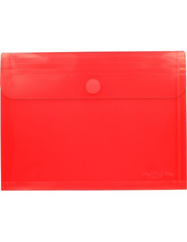 Sobre Folio Velcro Con Fuelle Rojo Polipropileno Multiline