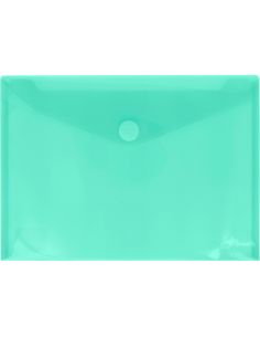 Sobre Grafoplás A5 Pp Translucido Multiline Verde Agua Cierre Velcro