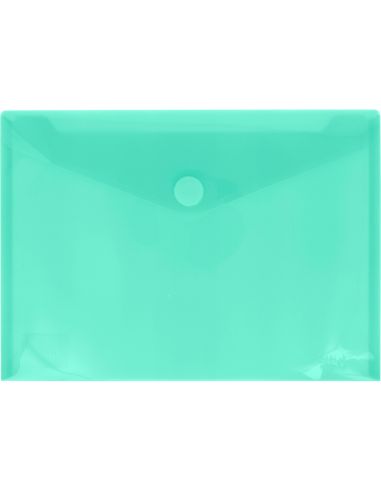 Sobre Grafoplás A5 Pp Translucido Multiline Verde Agua Cierre Velcro