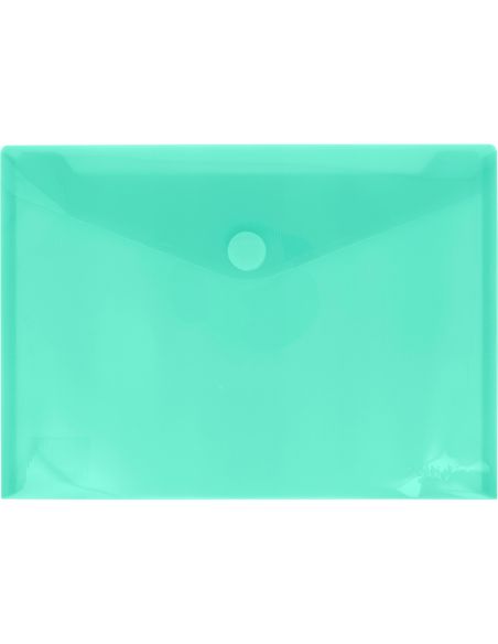 Sobre Grafoplás A5 Pp Translucido Multiline Verde Agua Cierre Velcro