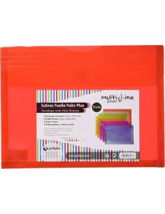 Sobre Polipropileno Multi Folio Plus Rojo