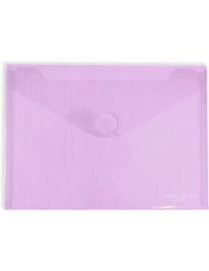 Sobre Grafloplas A5 Pp Multiline Translucido Cierre Velcro Violeta