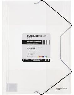 Carpeta Gomas Folio Pp Blackline Traslucido
