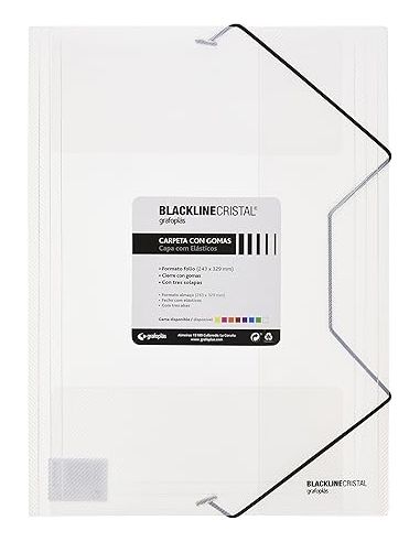 Carpeta Gomas Folio Pp Blackline Traslucido