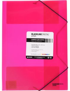 Carpeta Gomas Folio Pp Blackline Fucsia