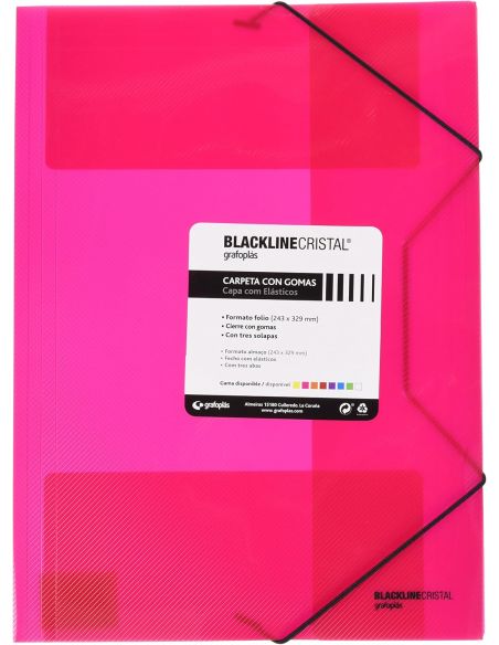 Carpeta Gomas Folio Pp Blackline Fucsia