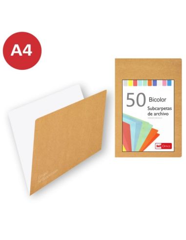 Subcarpeta marron a-4 bicolor