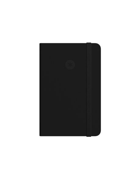 Cuaderno Con Gomillas Antartik Tapa Dura A4 Hojas Lisas Negro 100 Hojas 80 Gr