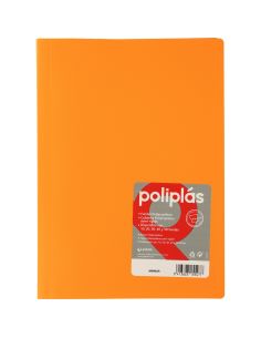 Carpeta 30 Fundas   Poliplás Traslúcidos A4 Naranja