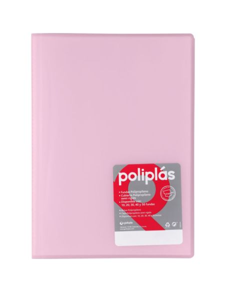Carpeta 30 Fundas   Poliplás Traslúcidos A4 Lavanda Soft