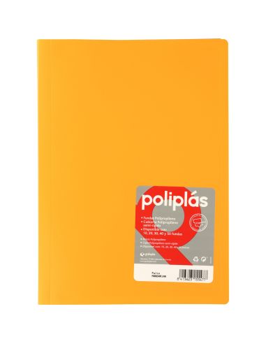 Carpeta 30 Fundas   Poliplás Opacos A4 Mandarina