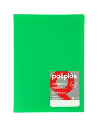 Carpeta 20 Fundas Poliplás Opacos A4 Verde Claro