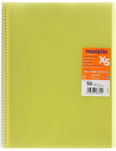 Carpeta 50 Fundas Espiral Maxiplás Pp Xs A4 Amarillo