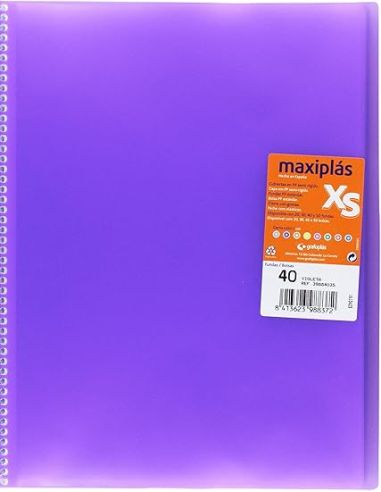 Carpeta 40 Fundas Espiral Maxiplás Pp Xs A4 Violeta