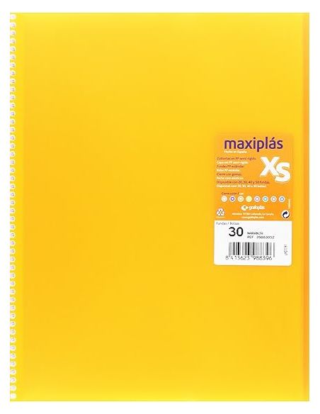 Carpeta 30 Fundas Espiral Maxiplás Pp Xs A4 Naranja