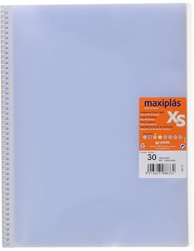 Carpeta 30 Fundas Espiral Maxiplás Pp Xs A4 Incoloro