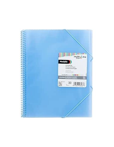 Carpeta 30 Fundas Espiral Maxiplás Pp Traslúcidos Con Sobre A4 Incoloro