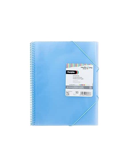 Carpeta 30 Fundas Espiral Maxiplás Pp Traslúcidos Con Sobre A4 Incoloro