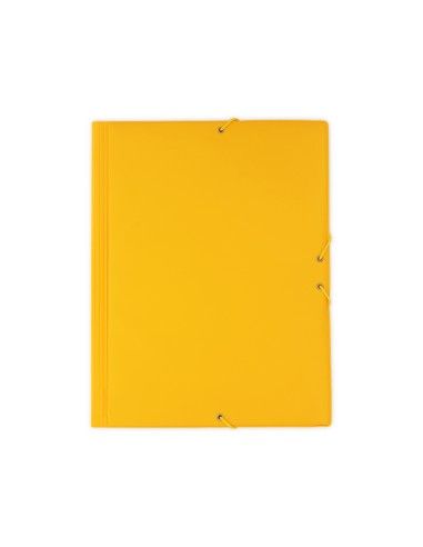 Carpetas Gomas Con 3 Solapas Pvc Folio Amarillo
