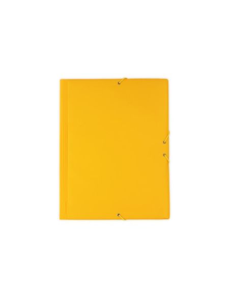 Carpetas Gomas Con 3 Solapas Pvc Folio Amarillo