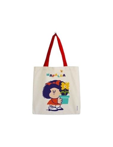 Bolsa Algodón Mafalda Grande Con Plantita