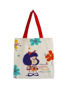 Bolsa Algodón Mafalda Mediana Flores