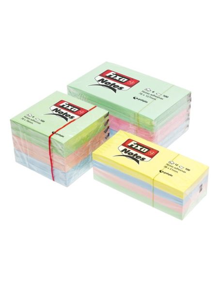Notas Adhesivas Fixo 76X76 Pastel (6-Uds) (Venta Paquete Completo)