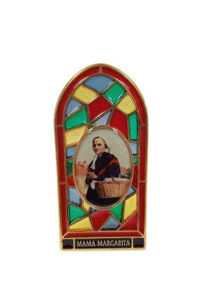 Repié Mamá Margarita metal vidriera 5x10cm|Libreriasalesiana