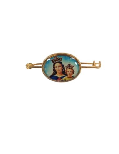 Alfiler dorado calado 2cm  María Auxiliadora