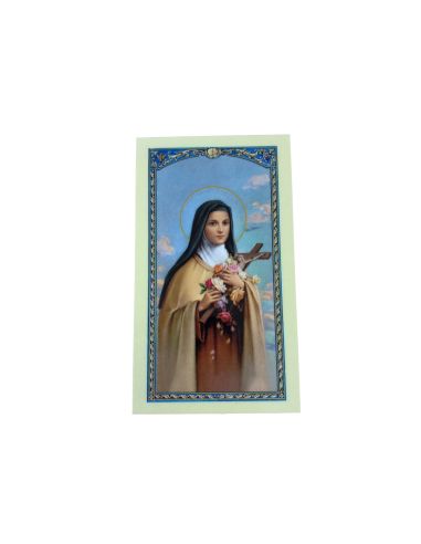 Estampa Plastificada C/Oracion 6,5X11Cm Santa Teresita