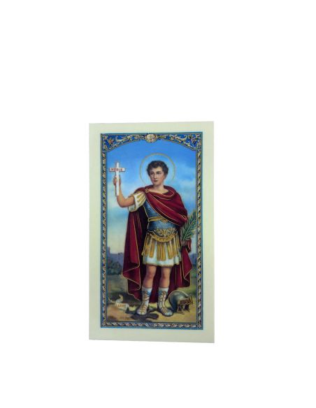 Estampa Plastificada C/Oracion 6,5X11Cm San Expedito