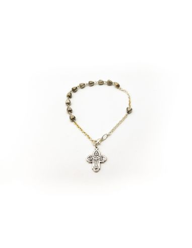 Pulsera Corazones Metal Plateada
