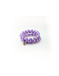 Brazalete Cuadriple Morado Medalla + Cruz
