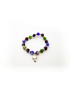 Brazalete Cristal De Murano 168 C/Cruz