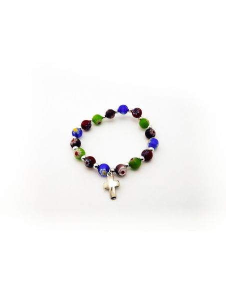 Brazalete Cristal De Murano 168 C/Cruz