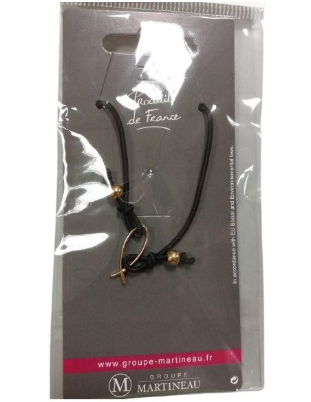 Brazalete Elastico Negro Pez Dorada