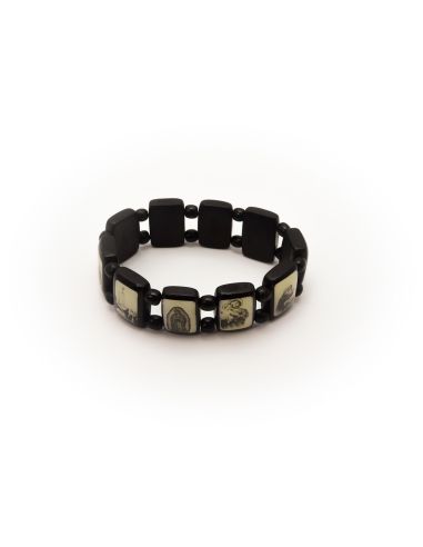Brazalete Pulsera Grande Negro, Foto En B/N